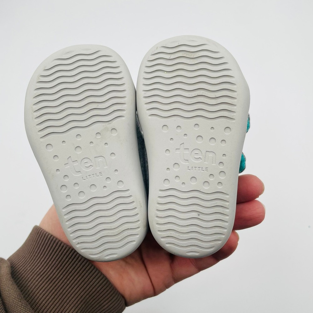 NWOT Ten Little Everyday Original Baby First Walker Shoes Gray Jersey Unisex 3 - Picture 3 of 4